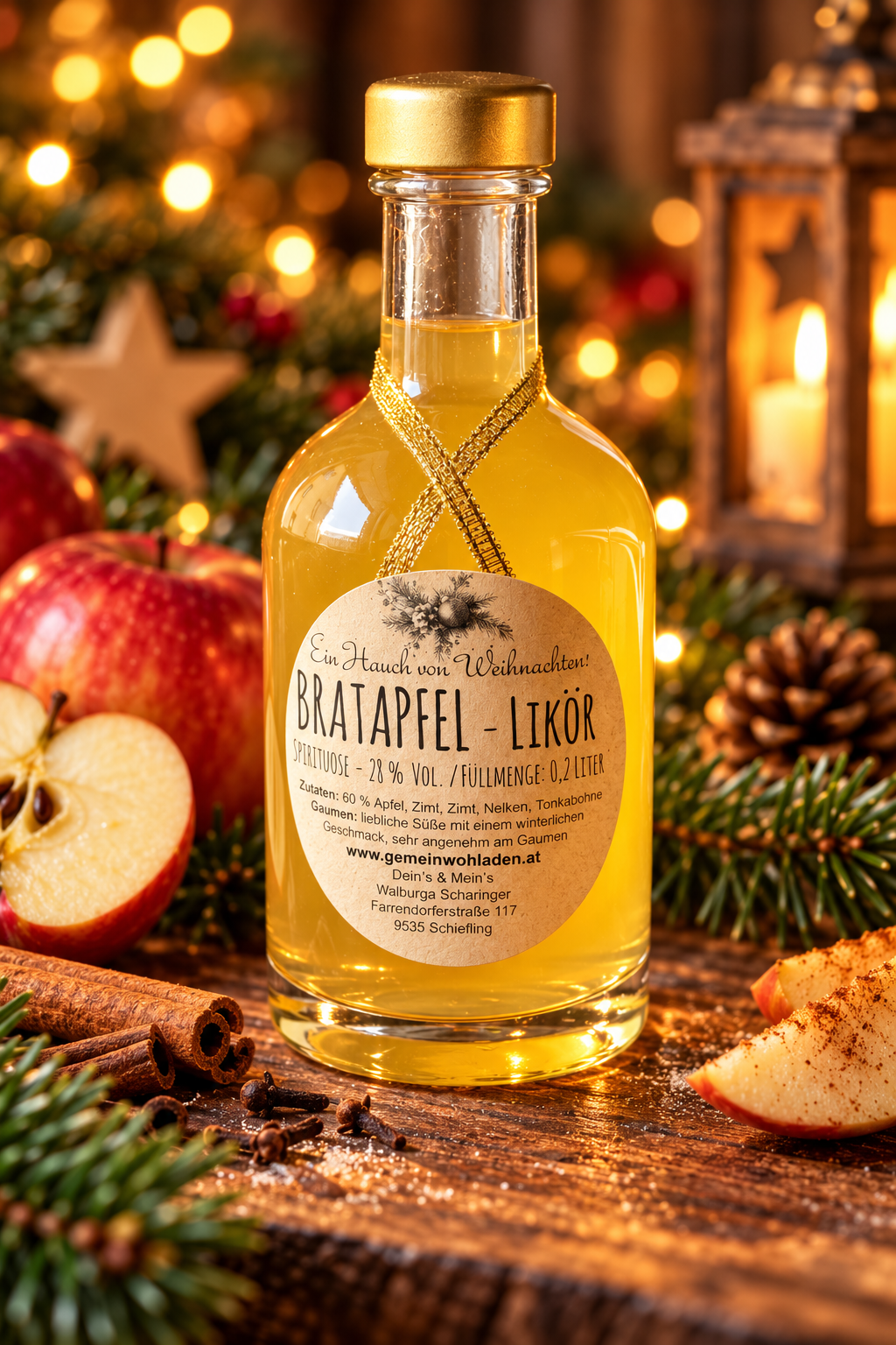 Bratapfel-Likör – Ein Hauch von Weihnachten 🍎✨