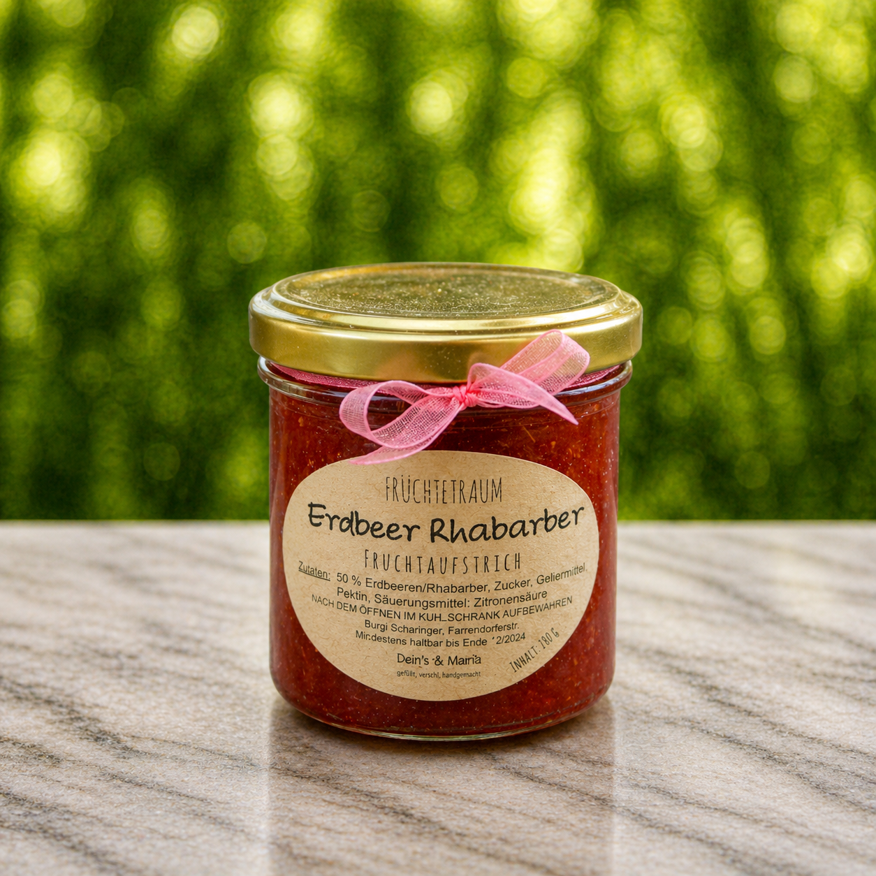 Erdbeer Rhabarber Fruchtaufstrich / Marmelade