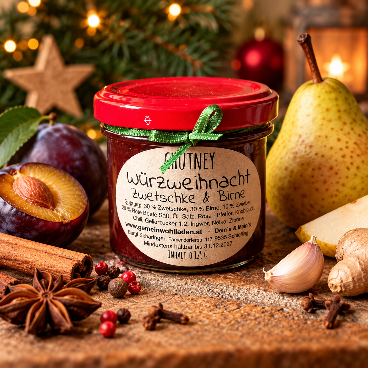 🎄 Chutney „Würzweihnacht“ – Zwetschke & Birne