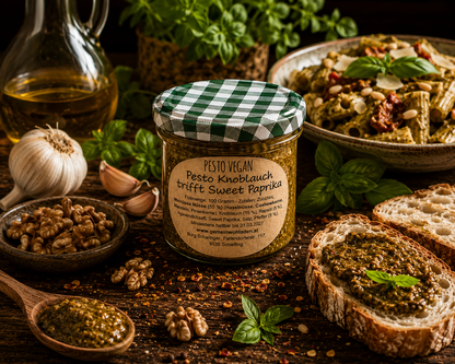 Pesto mit Knoblauch und Sweet Paprika