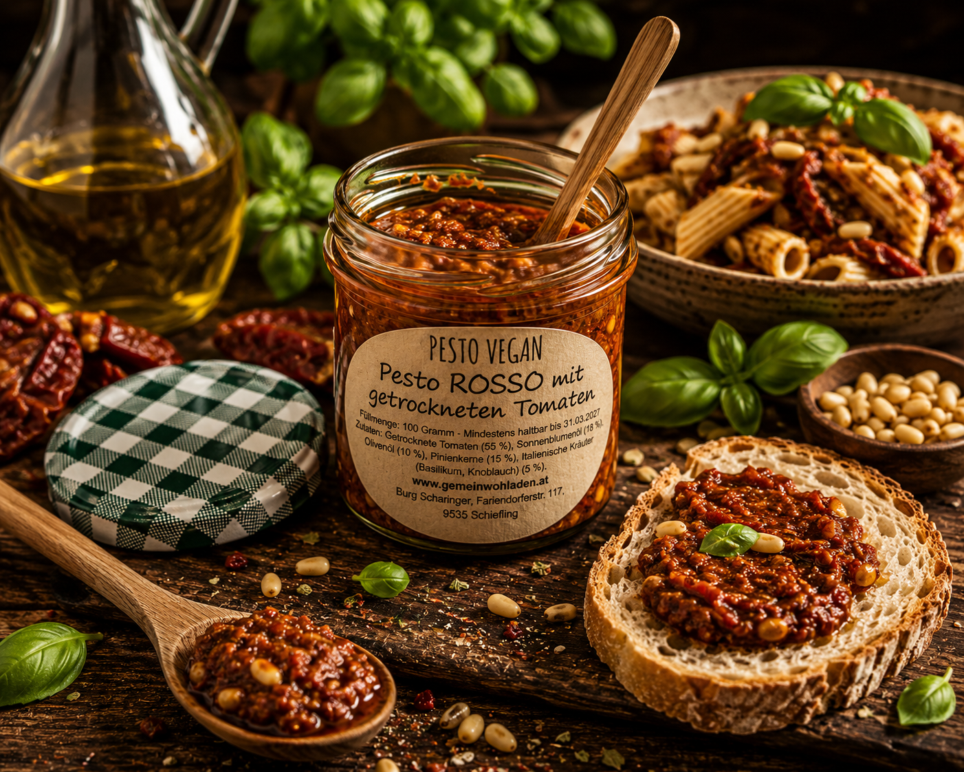 Pesto mit getrockneten Tomaten